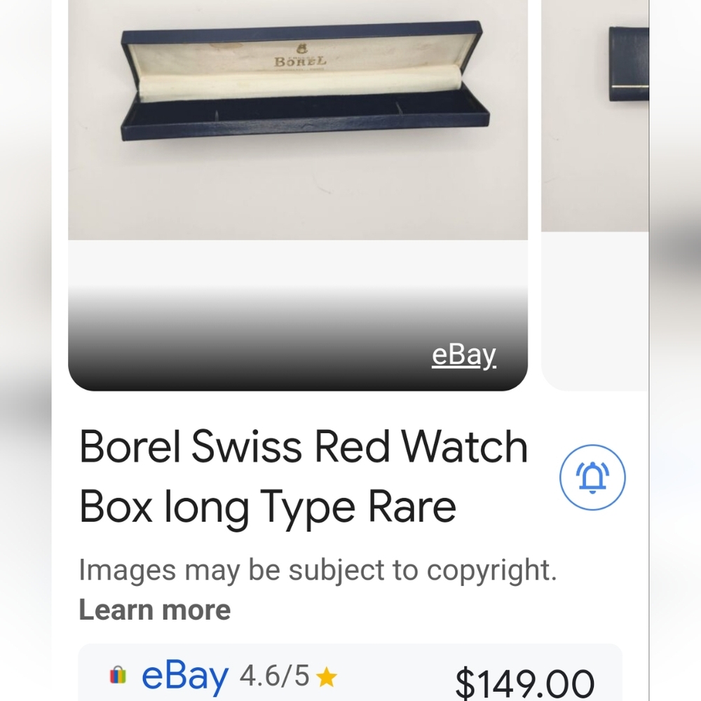 Ernest Borel Antique Swiss Watch Box long Type Excellent Condition 5 age finsl